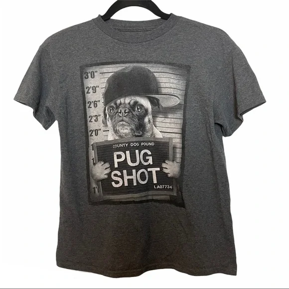 Fifth Sun County Dog Pound Pug Shot Tee Shirt - Picture 1 of 4